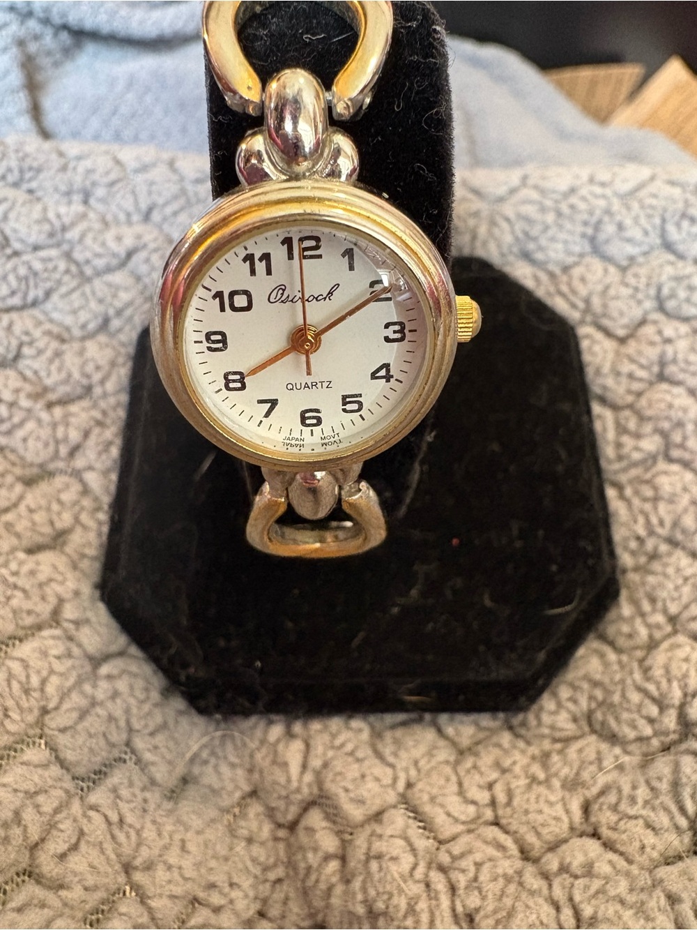 Two-Tone Silver and Gold Quartz Pendant Watch - White Dial